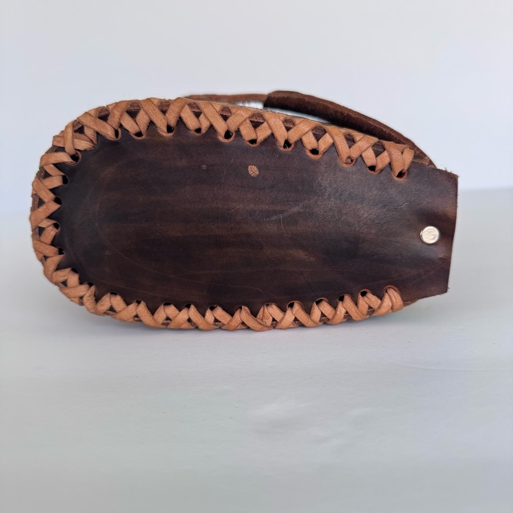 Hand Tooled Leather Floral Shoulder Bag - Picture 10 of 14